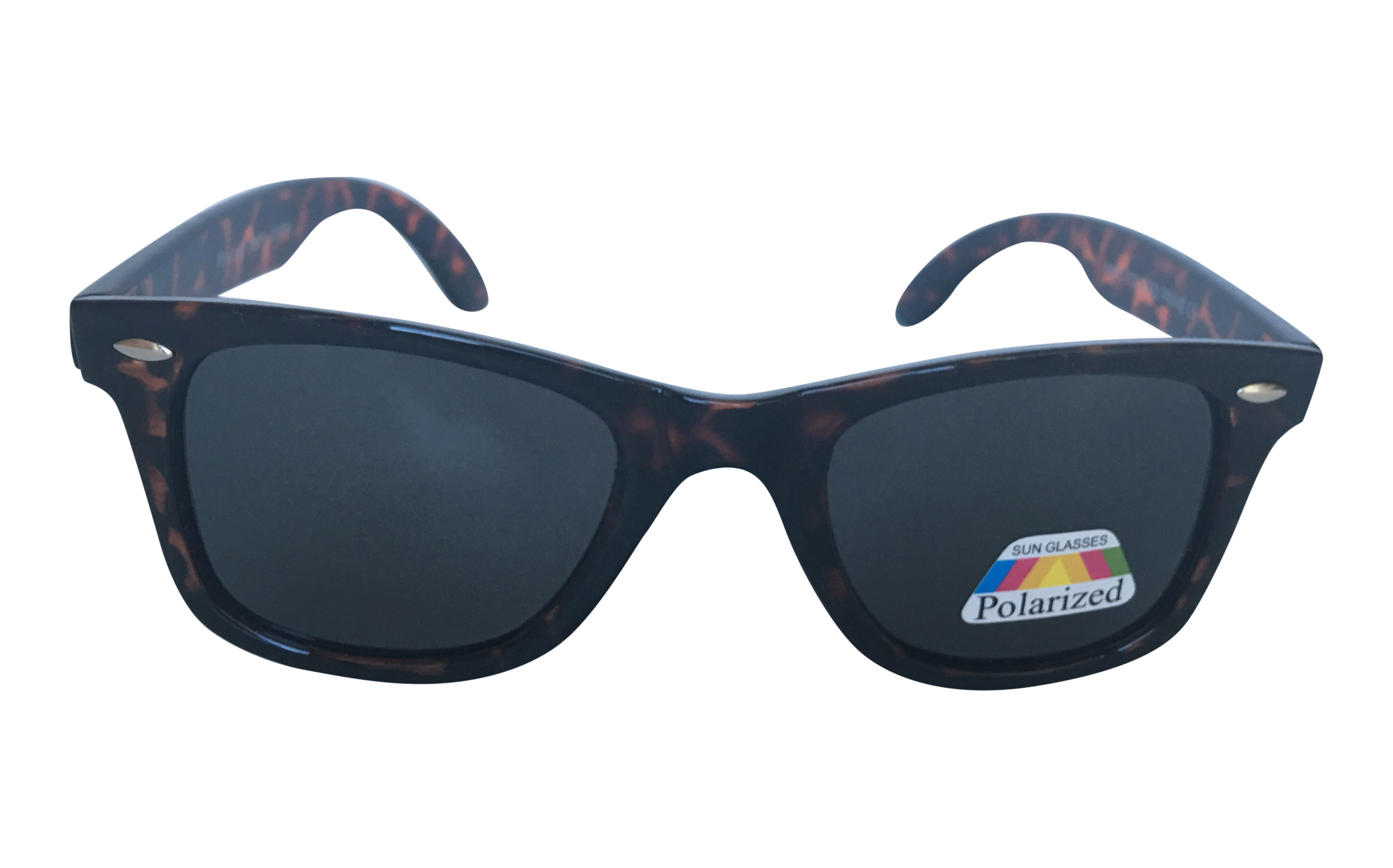 Mørk rød/brun Polaroid wayfarer solbrille - accessories.dk - billede 3