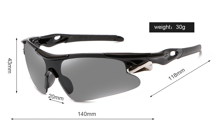 Letvægts sportsbrille / hurtigbriller 30 gram. - accessories.dk - billede 3