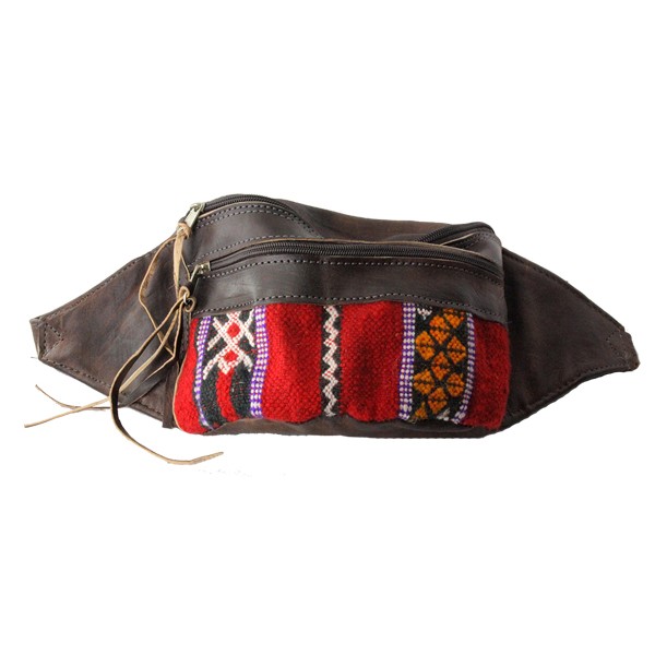 2. SORTERING NEDSAT mørkebrun Bæltetaske / bumbag / fannypack i afrikansk mørkebrun læder - accessories.dk - billede 2