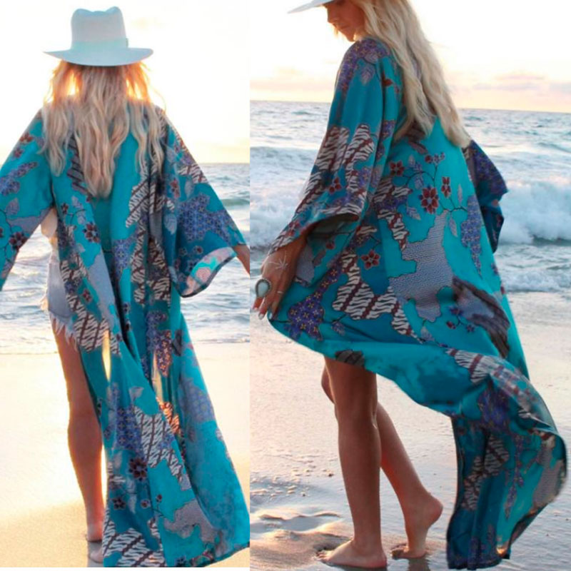 Smuk kimono i flot farve og mønster design - accessories.dk - billede 3