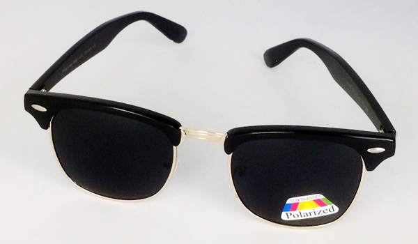 Clubmaster polaroid solbrille i sort