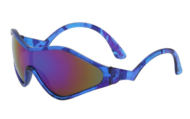 Retro ski solbrille i vilde farver