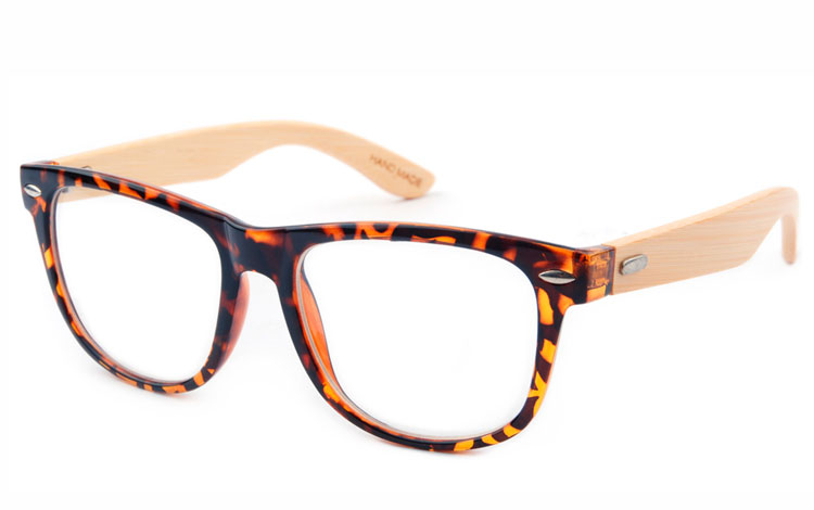 Brille uden styrke med bambus stænger - Design nr. 3499
