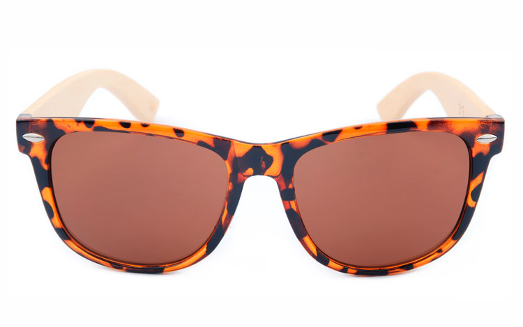 Wayfarer træ solbrille / bambus solbrille - accessories.dk - billede 2
