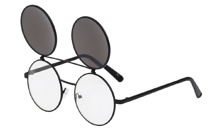 Sort brille med flip-up solbrille - accessories.dk - billede 2