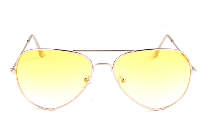 Pilot solbrille med lysgule glas - accessories.dk - billede 2
