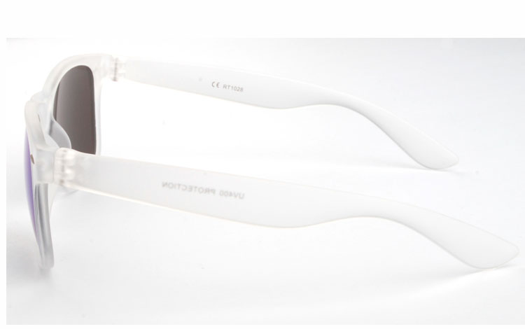 Halv transparent solbrille med blÃ¥ spejlglas - accessories.dk - billede 3