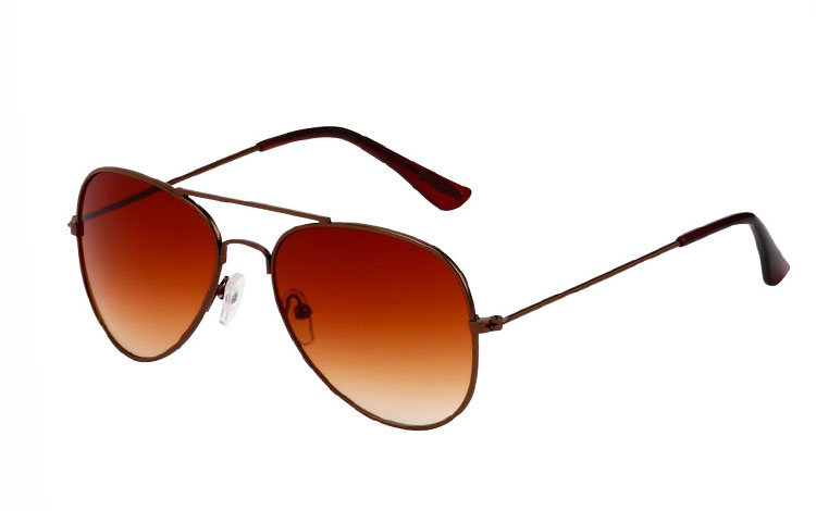 BÃ¸rne avaitor solbrille i brun