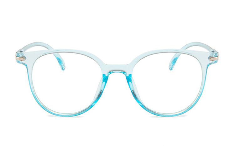 TyrkisblÃ¥ transparent brille med klart glas uden styrke - accessories.dk - billede 2