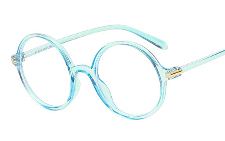 Lys tyrkisblÃ¥ transparent brille med klart glas uden styrke - accessories.dk - billede 2