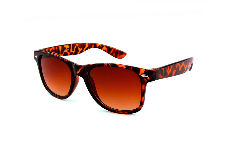 BÃ˜RNE solbrille i brun skildpadde / leopard spÃ¦ttet stel.