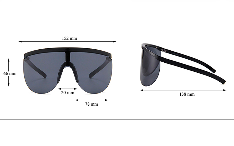 Stor oversized solbrille med  - accessories.dk - billede 3