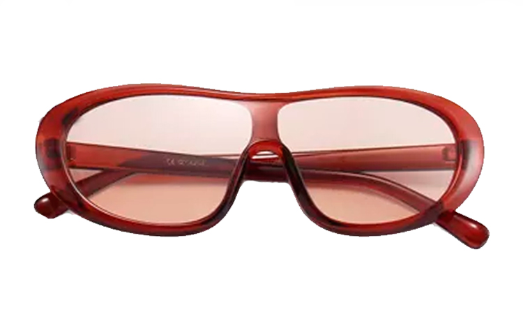 FrÃ¦k retro inspireret modesolbrille med Ã©t glas