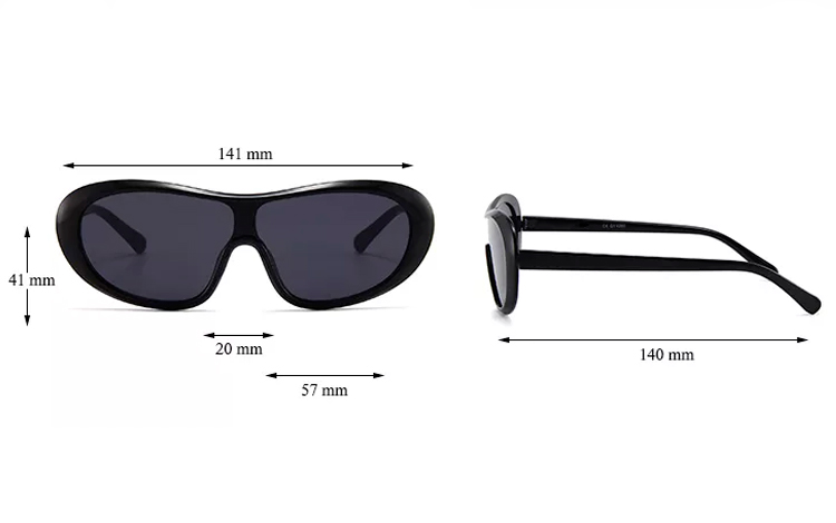 FrÃ¦k retro inspireret modesolbrille med Ã©t glas i gult. - accessories.dk - billede 2
