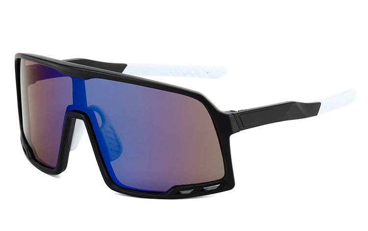 Oversize sportsbrille til Sport, LÃ¸b, Cykling eller bare fashion