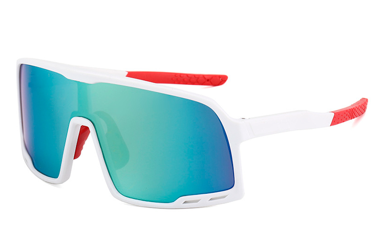 Oversize sportsbrille til Sport, LÃ¸b, Cykling eller bare fashion