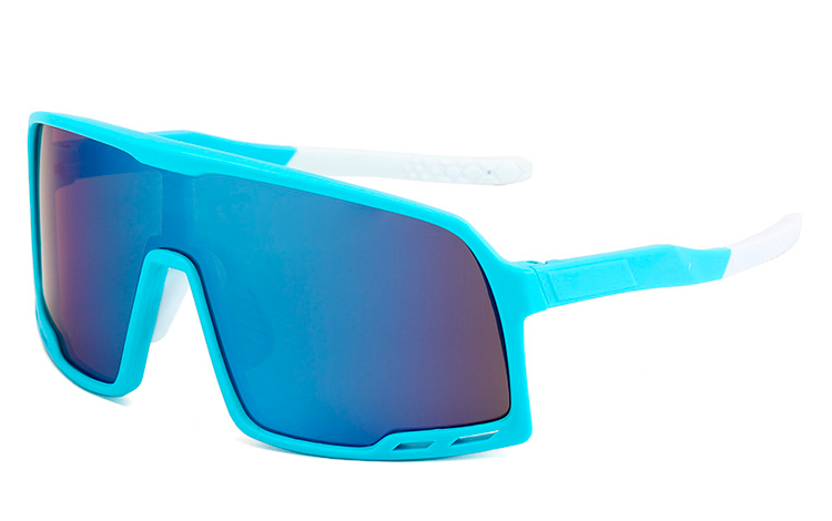 Oversize sportsbrille til Sport, LÃ¸b, Cykling eller bare fashion