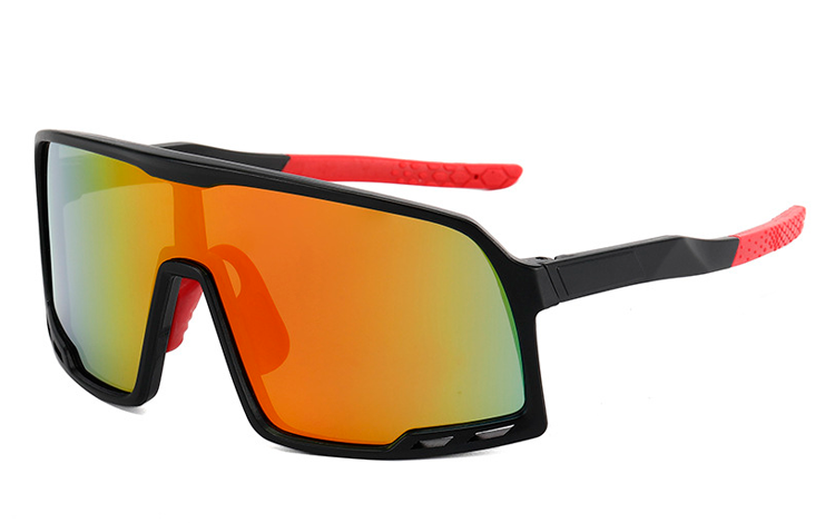 Oversize sportsbrille til Sport, LÃ¸b, Cykling eller bare fashion