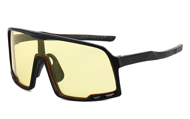 Oversize sportsbrille til Sport, LÃ¸b, Cykling eller bare fashion
