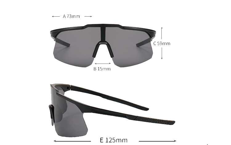 Sportsbrille til Sport, LÃ¸b, Cykling eller bare fashion, i stort / oversize design - accessories.dk - billede 3