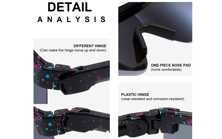 Sportsbrille til Sport, LÃ¸b, Cykling eller bare fashion, i stort / oversize design - accessories.dk - billede 4
