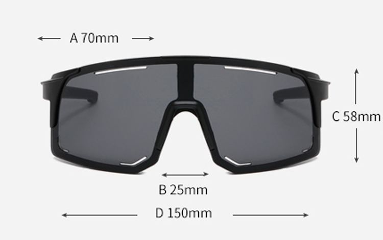 Hurtigbrillen til Sport, LÃ¸b, Cykling eller bare fashion, i stort / oversize design med full frame design - accessories.dk - billede 3