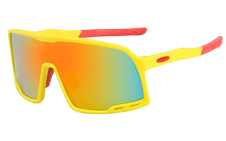 Oversize sportsbrille til Sport, LÃ¸b, Cykling eller bare fashion
