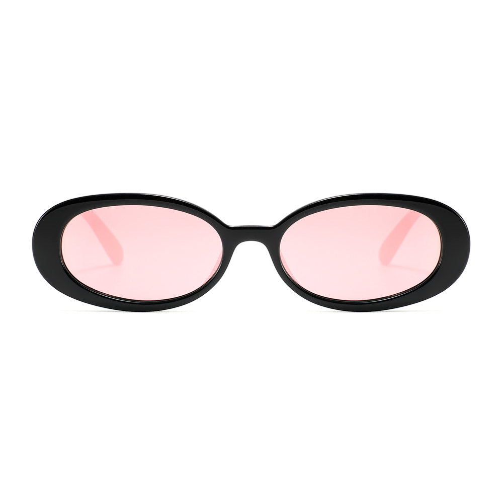 Smuk oval solbrille med fersken spejlglas - accessories.dk - billede 2