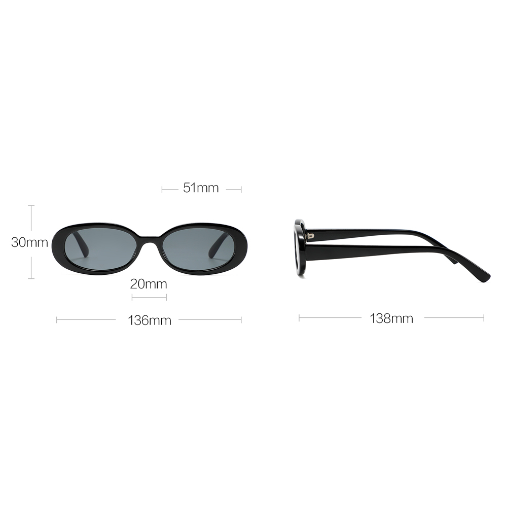 Smuk oval solbrille med fersken spejlglas - accessories.dk - billede 4