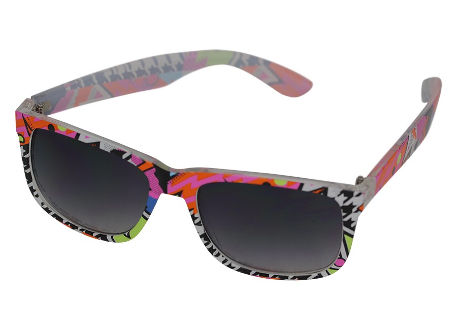 Unisex solbrille i multifarvet design