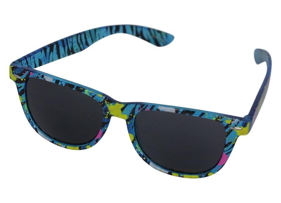 Wayfarer solbrille i gennemsigtig blÃ¥ med farve