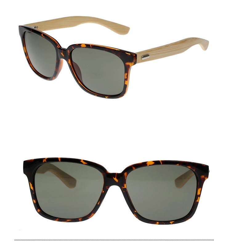 Træ / bambus solbrille i wayfarer look - accessories.dk - billede 2