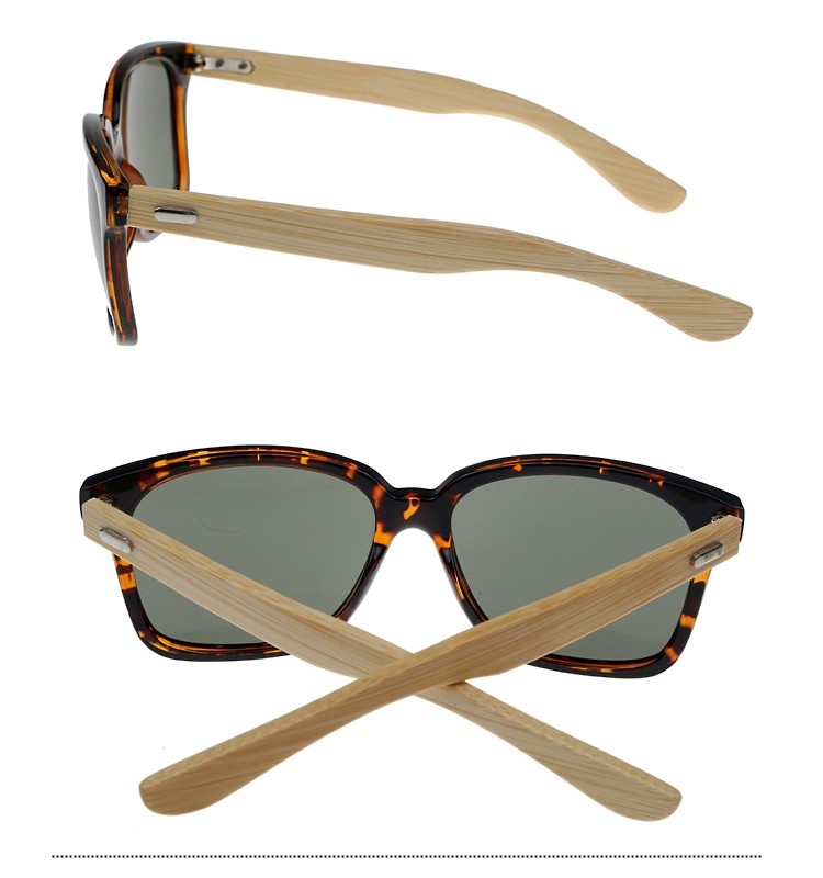 Træ / bambus solbrille i wayfarer look - accessories.dk - billede 3