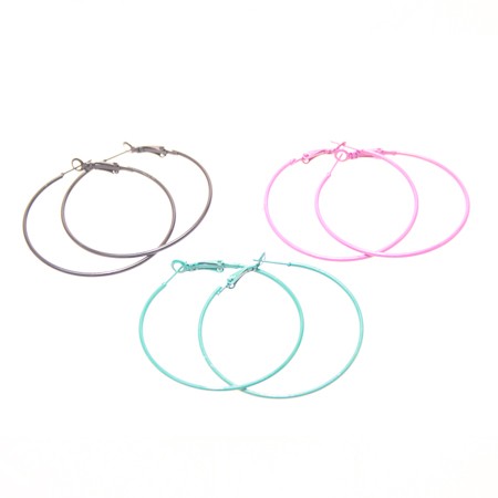 Farvet Ã¸rering creol formet. Diameter: 5cm.- Flere farver - accessories.dk - billede 2