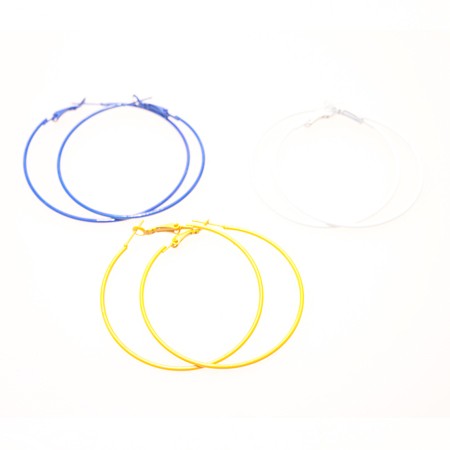 Farvet Ã¸rering creol formet. Diameter: 5,5cm.- Flere farver - accessories.dk - billede 2
