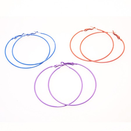 Farvet Ã¸rering creol formet. Diameter: 6cm.- Flere farver - accessories.dk - billede 2
