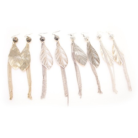Ã˜rering med similistenskugle, kÃ¦de og blad - Flere farver - accessories.dk - billede 2