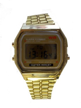 Guld farvet armbÃ¥ndsur i casio look