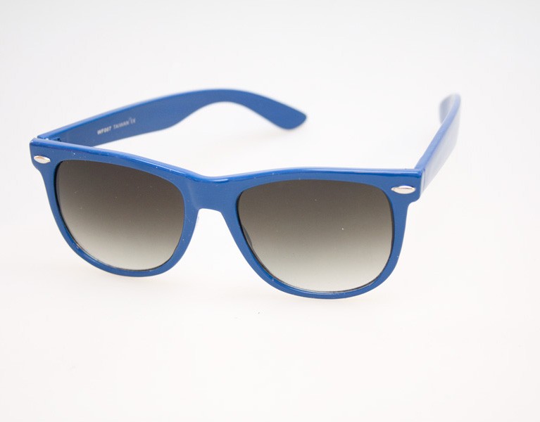 Blå wayfarer solbrille