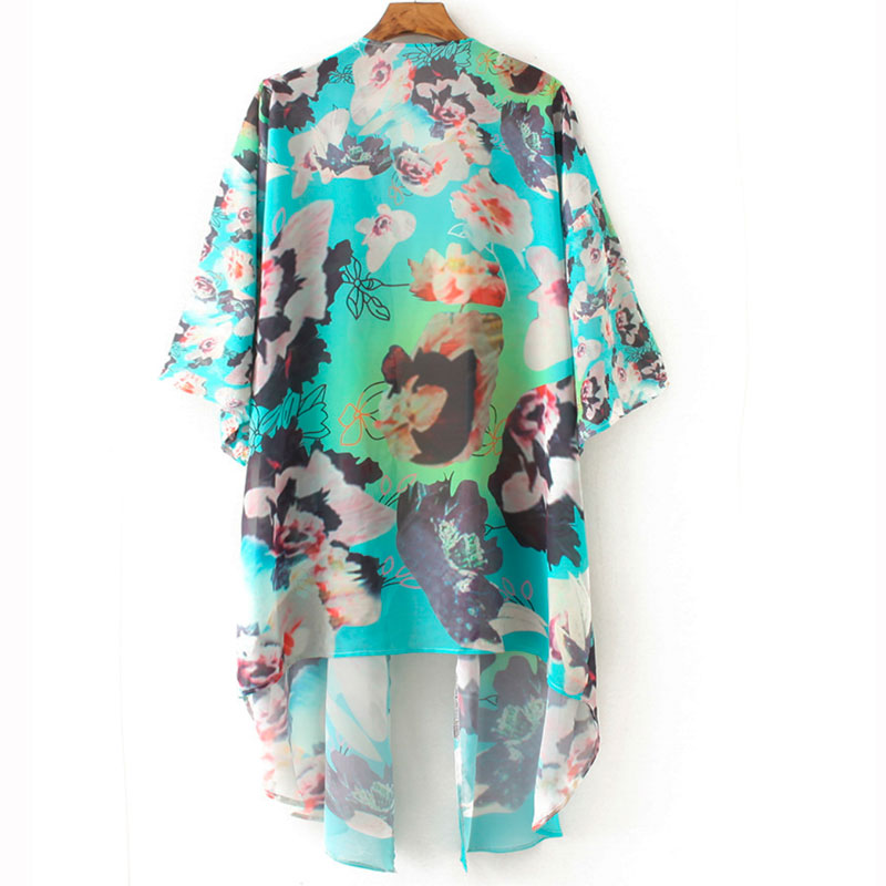 Sommer kimono i skønne kraftige farver. - accessories.dk - billede 2