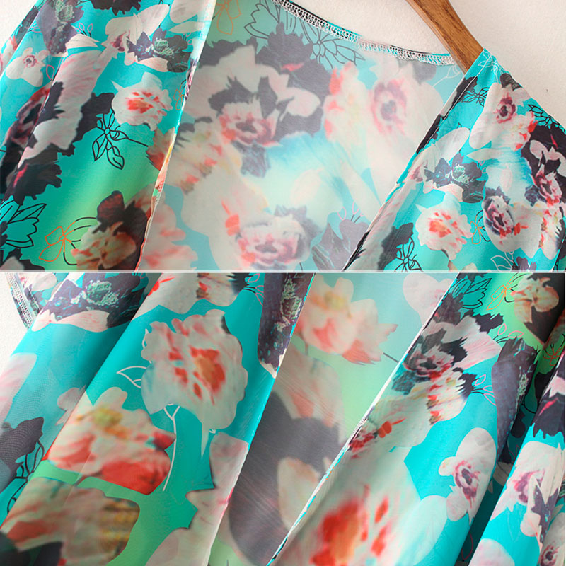 Sommer kimono i skønne kraftige farver. - accessories.dk - billede 4