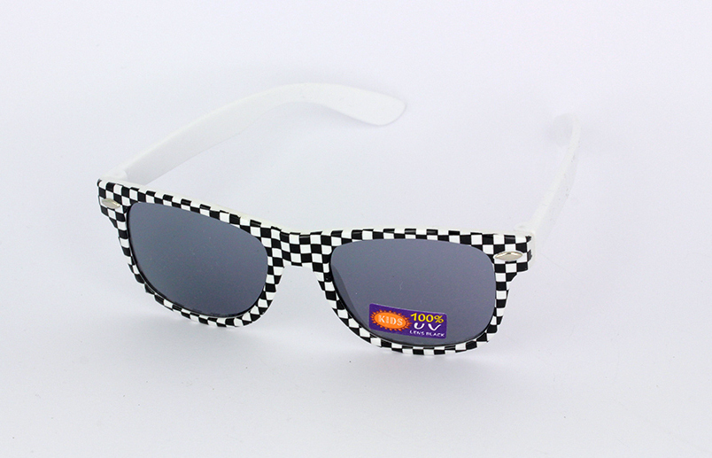 BÃ˜RNE solbrille i hvid/sort tern