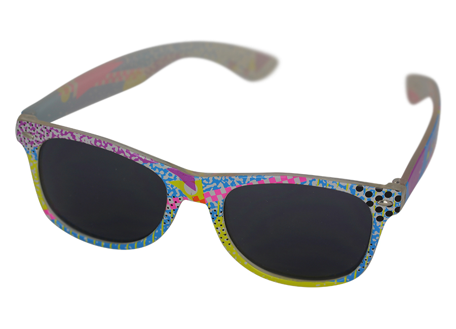 Farverig unisex wayfarer solbrille