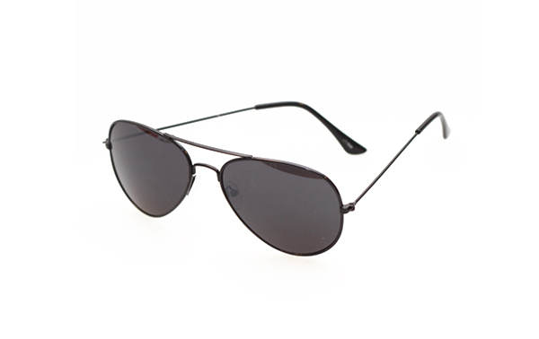 Pilot /aviator solbrille med sort stel