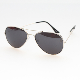 Pilot /aviator solbrille med sølvfarvet stel
