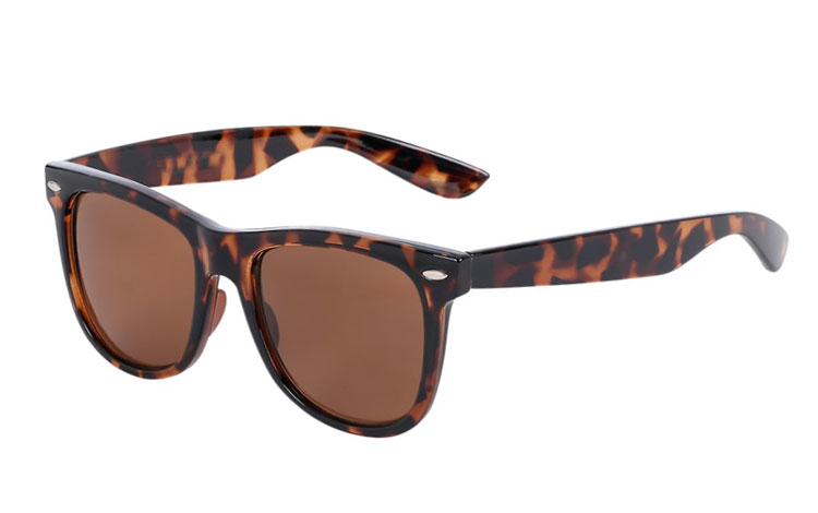 Wayfarer med brun / skildpadde farvet stel