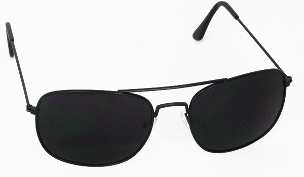 Sort aviator i firkantet metal design