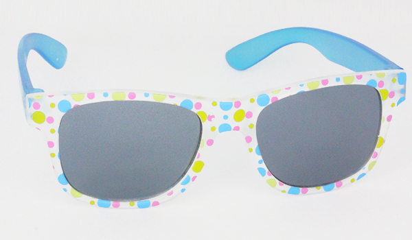 Wayfarer solbrille til børn med prikker
