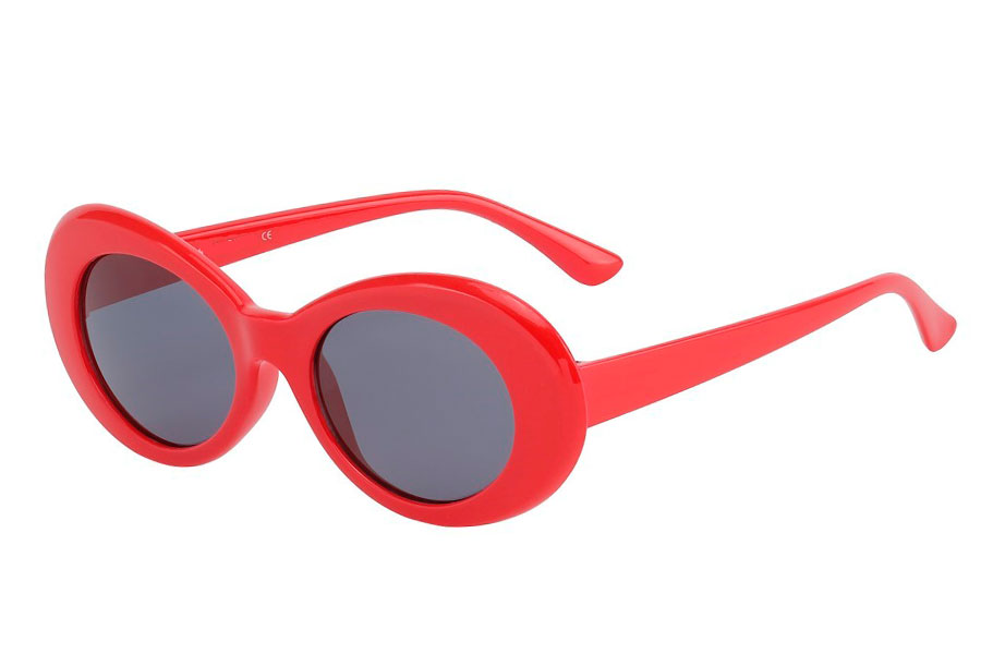 RÃ¸d flower power hippie solbrille