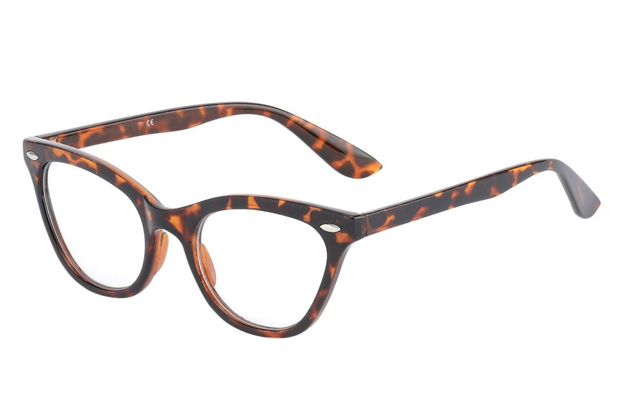 Cateye brille i skildpaddebrun / leopard mÃ¸nstret stel
